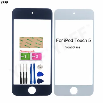 Pre iPod Touch 5 Predné Sklo Panel (Nie dotykovú Obrazovku) Touch5 Vonkajšieho Skla Kryt Montážne Diely