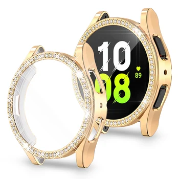 Móda Diamond obal pre Samsung Galaxy Watch 5 4 Kryt 40 mm 44 mm Ženy Bling Screen Protector Nárazníka Mäkké TPU Shell