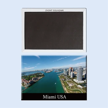 Cestovné suvenírov mesta v mori Miami, Florida, USA 22994 Magnetické chladnička