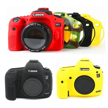 Silikónové DSLR Fotoaparát Prípade Kryt, Taška pre Canon EOS R 90D 250D 5D Mark III IV 6D II 6D2 5D3 5D4 1300D 800D 850D SL3 T8i T7i T6
