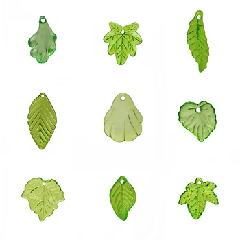 30pcs Leaf Prívesok Akryl Dištančné Guľôčky Príslušenstvo Šperky Robiť Dekorácie DIY Náramok, Náhrdelník Dodávky Domov Lampa Dekor