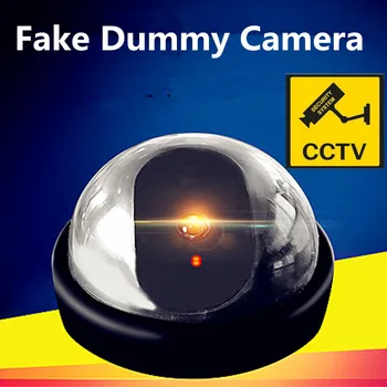 Emulational Falošné umelé návnady Figuríny Bezpečnostné CCTV DVR pre Domáce DOME Kamera s Červeno Blikajúca LED