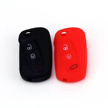 3 Tlačidlá Silikónové Shell Kľúča Vozidla Prípade pre Ford KA MK2 2008-2016 Kryt Flip Skladacie Keychain Držiak na Diaľkové Ovládanie Fob Protector