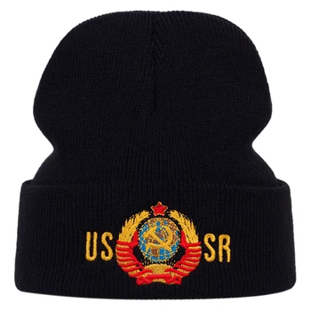 Štátny Znak Russ ZSSR ski hat bavlna flexibilné teplú čiapočku klobúk na Jeseň Zima Rusko pletené čiapky čiapka unisex gorras