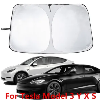 Čelného Skla Slnečník Kryty Clony Proti Oslneniu Auto Predné Okno Opaľovací Krém Parasol Coche Pre Tesla Model 3 Y X Y Slnečník Príslušenstvo