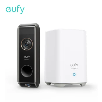 eufy Bezpečnosti Video Zvonček Dual Camera (Napájané Batériou) HomeBase 2K Bezdrôtový Zvonček Fotoaparát, Dual Pohybu Package Detekcie