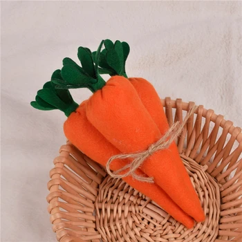 19 cm Veľkonočné Ozdoby Mrkva Textílie Bunny Mrkva Simulácia Zeleniny pre Domáce Tabuľka Dekor Jarné Veľkonočné Strana navrhne Deti Hračka