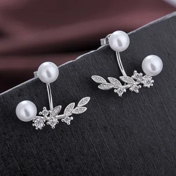 Luxusný Romantický Pearl Náušnice Ženy, Svadobné Zapojenie Dance Party Šperky 925 Sterling Silver Hot Predaj Najvyššej Kvality