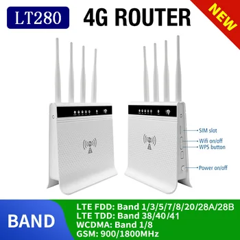 Hlas 4g Wifi Router RJ45 Port RJ11 CPE Európe Ázii Amerike Odomknúť 300Mbps LTE Bezdrôtový Modem Siete Booster pre IP Kamery IPTV