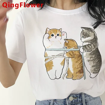 Mačka tričko t-shirt ženy harajuku kawaii estetické grunge t-shirt harajuku tumblr