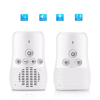 2.4 GHz Wireless Baby Monitor Domáce Audio Malé Prenosné Babyphone Monitor obojsmerné Audio Funkcia Intercom Nabíjateľná Batéria