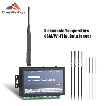 CWT5016 8-kanálov GSM/Wi-Fi internet vecí Teplotný Alarm Dátový Záznamník s Cloud APLIKÁCIE Monitorovania