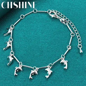 CHSHINE 925 Sterling Silver Dolphin Náramok Pre Ženy Čaro Svadby, Zasnúbenie Módne Šperky