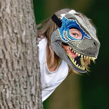 3D Modrý Dinosaurus Maska Dinosaura Hračky Head Halloween Festival Dinosaura Kostýmy Strany Maškaráda Maska Vianočné Darčeky pre Deti