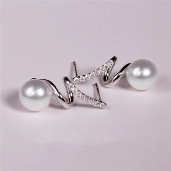 Huitan Kórejský Módne Imitácia Pearl Náušnice, Piercing Ucha Príslušenstvo Temperament Sladké Ženy Stud Náušnice Darčeky 2021 Šperky