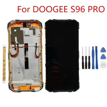 Nové Originálne Pre DOOGEE S96 Pro LCD Displej Skla S Rámom +Dotykový Displej Digitalizátorom. Montáž 6.22 palcový Náhradné Sklo