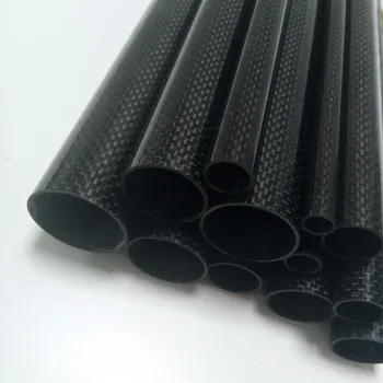 Tubo de fibra de carbono de alta dureza 500mm Priemer 10 mm -32 mm pre RC Model Lietadlo 1pcs 3 K tubo de fibra de carbono