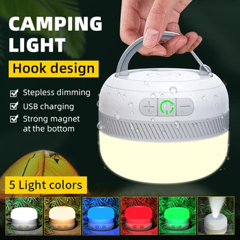 Silné Vonkajšie LED Camping Baterka 240 Hodín Nabíjateľné Svietidlo s Magnetom Osvetlenie Svietidlá Prenosné Núdzové Svetlo