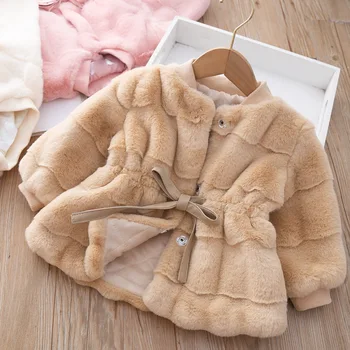 Jeseň zima novorodenca dievčatá oblečenie oblečenie hrubé teplé kožuchy pre dievčatá, baby handričkou 1 rok deti narodeniny vrchné oblečenie coats