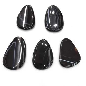 Prírodný Kameň Čierny Agates Nepravidelného tvaru Prívesok Quartz Kúzlo Šperky veľkosť 30x50mm-40x60mm