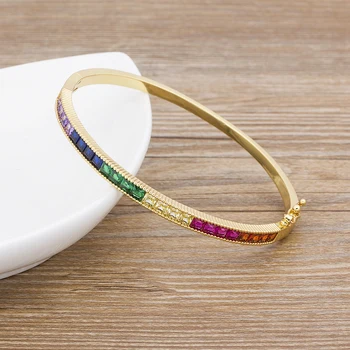 Nidin Nový Dizajn Luxusné Módne Náramky Najvyššej Kvality Medi Zirconia Putá Náramok Šperky Pre Ženy Ženy Strany Svadobný Dar