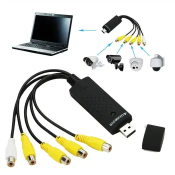 4 Kanálový USB digitalizačné Karty DVR Pre CCTV Kamery Sledovať DVD 4CH Usb Dvr Karty Rada Na VHS Nahrávanie Videa NTSC /PAL