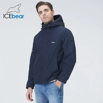 icebear 2021 módne pánske krátke kabáty jar štýlová bunda s kapucňou vysoko kvalitné pánske oblečenie značky MWC21661D