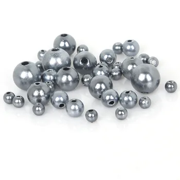 Doprava zdarma 4 mm - 10 mm zmiešané balenie módne sivá ABS Pearl Korálky , vhodné pre HOBBY ručné šperkov náhrdelník náramok