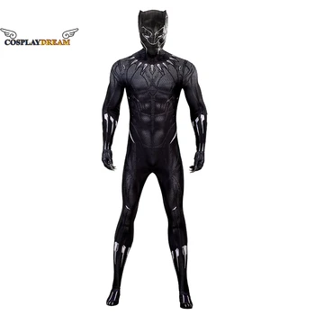 Halloween Karneval Superhrdina Panther Cosplay Challa Kostým 3D Tlač Jumpsuit Kráľ Čierny Oblek Lycra Spandex Zentai Oblek