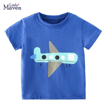 Malý maven 2022 Baby Chlapci Oblečenie Letné Deti Bavlna T-shirt Krásne Kreslené Bager Móda a Pohodlie top pre Deti 2-7year