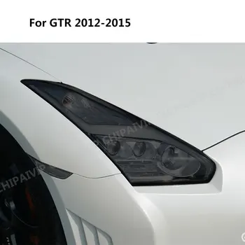 Pre Nissan GTR R35 GT-R Coupé do roku 2015 Auto Svetlometu Ochranný Film Predné Svetlo Čierna Transparentná Nálepka Proti Poškriabaniu Príslušenstvo