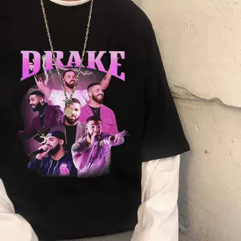 Móda Rapper Drake Grafickej Tlače Tričko Pánske Letné Bežné Tričká Lumbálna Hip Hop Trend Tee Tričko Unisex Pravidelné Streetwear