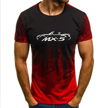 Nový Prechod atrament Mužov MX-5 T košele Tlačiť T-shirt Lete Mazda Mx5 Kamufláž Krátke Rukáv tričko