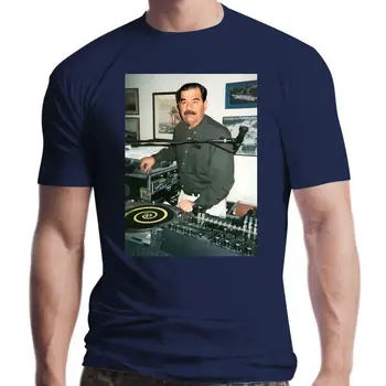 Noví ľudia, Tlač Krátke Rukáv Tričko trend Dj Saddáma Husajna Tričko 35 Tričko Technics 1200 Iraku Dom Edm Hip Hop T Shirt Mužov