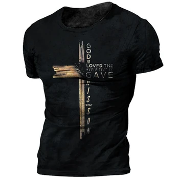 Muž Vintage Rytieri Templar T Shirt Pre Mužov 3d Vytlačené Ježiša Krista Kríž pánske Tričko Krátky Rukáv Topy Tee Košele Nadrozmerné