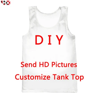 DIY Osobné Dizajn Tank Top Muži/Ženy 3D Vytlačené Vlastný Obrázok/Star/Spevák/Anime/Cartoon Harajuku Štýl Vesta Topy S263