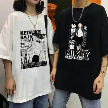 Japonské Anime Tokio Revengers T Shirt Mužov Kawaii Harajuku Manga Grafické Tees Anime T-tričko Unisex Letné Topy Tričko Muž 90. rokov