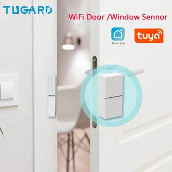 TUGARD D21 Tuya Smart WiFi Dvere, Okno, Senzor Otvoriť Zatvorené Detektory Podporu Alexa Domovská stránka Google Smartlife Bezpečnostný Alarm