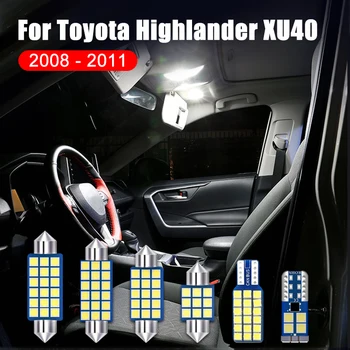 Pre Toyota Highlander XU40 Kluger 2008 2009 2010 2011 5 KS Chyba Zadarmo 12V Auto LED Žiarovky Interiéru Stropné Svetlá na Čítanie Príslušenstvo
