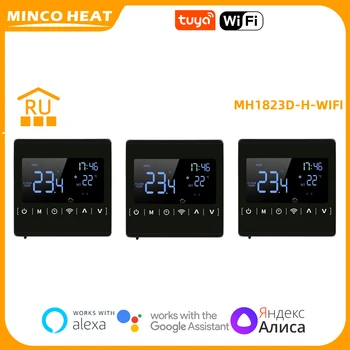Minco Tepla Tuya Smart Home Termostat 3A/16A Podlahové Vykurovanie/Voda/Plyn Kotol, Regulátor Teploty pre Alexa Domovská stránka Google