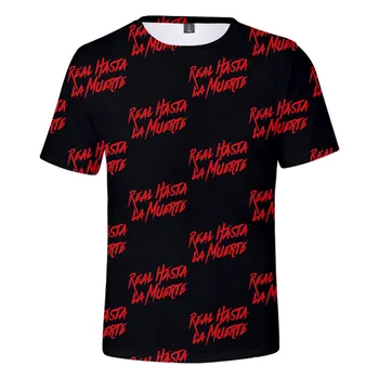 Anuel Aa Reálne Hasta La Muerte 3D Vytlačené Tričko Ženy Muži Letné Krátke Sleeve T-Shirts Hip Hop K-pop T Tričko Značky Oblečenia