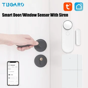 TUGARD D21+D41 Tuya Smart WiFi Senzor Dverí Otvorené/Zatvorené Detektory Inteligentný Život App Oznámenia Upozornenie Pracovať S Alexa Domovská stránka Google