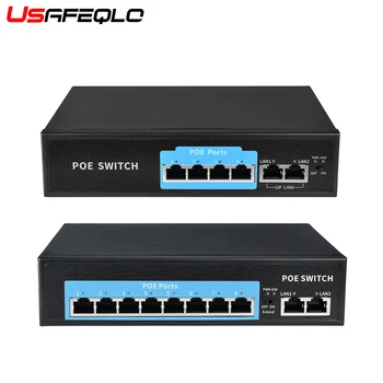 POE Switch S 4/8 POE Port IEEE802.3af/v Pre Ip Kamery/Wireless AP/Wifi Router 10/100M Sieťový Switch S SFP Port