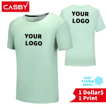 Vlastné Logo Dizajn Lete Mužov A Žien-Krátke Rukávy Okrúhle Krčný T-Shirt Rýchle Sušenie Tričko Ležérny Top