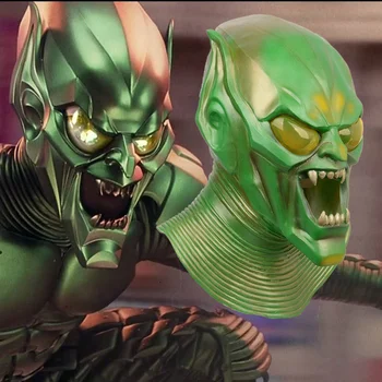 Nový Spider Green Goblin Diabol Celotvárová Maska Halloween Cosplay Party Monster Kostým, Rekvizity Desivý Démon Latexové Masky Nový Rok Darček