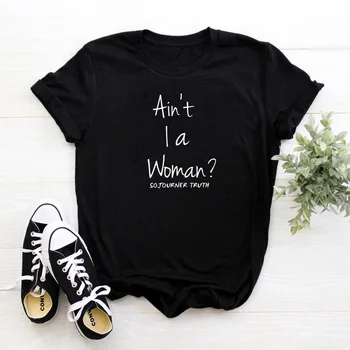 Niesú Ia Žena Sojourner Pravdu Tričko Ženy Osobnosti Písmená Camiseta Mujer Okrúhlym Výstrihom, Krátke Rukávy Topy T Shirt Ženy