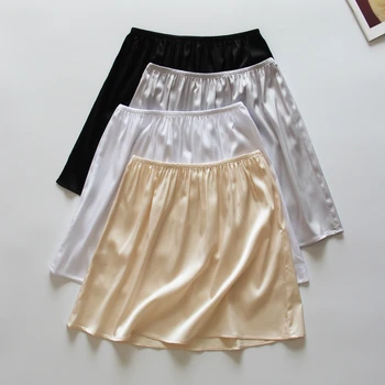 Polovica dĺžky spodnička Hanfu podšívka sukne Krátke underskirt bezpečnosti sukne s elastickým pásom riadok sklzu pre šaty 45 cm 55 cm 65 cm