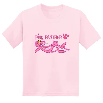 Pink Panther Legrační Karikatúra Dievčatá Tričko Roztomilé Deti Oblečenie, Detské Letné Módy Bežné Tees Bavlna Krátky Rukáv Deti T-Shirt