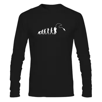 Muž Oblečenie Nové Evolution Fishinger Tee Tričko Mužov Lete Ryby Vtip Rybár Kapor T-Shirts 31 Farby Bavlna Krátky Rukáv Legrační