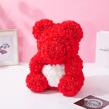 40 cm medveď rose medvedíky kvet ruže medveď DIY darčeky, Vianočné Valentína darček prítomný